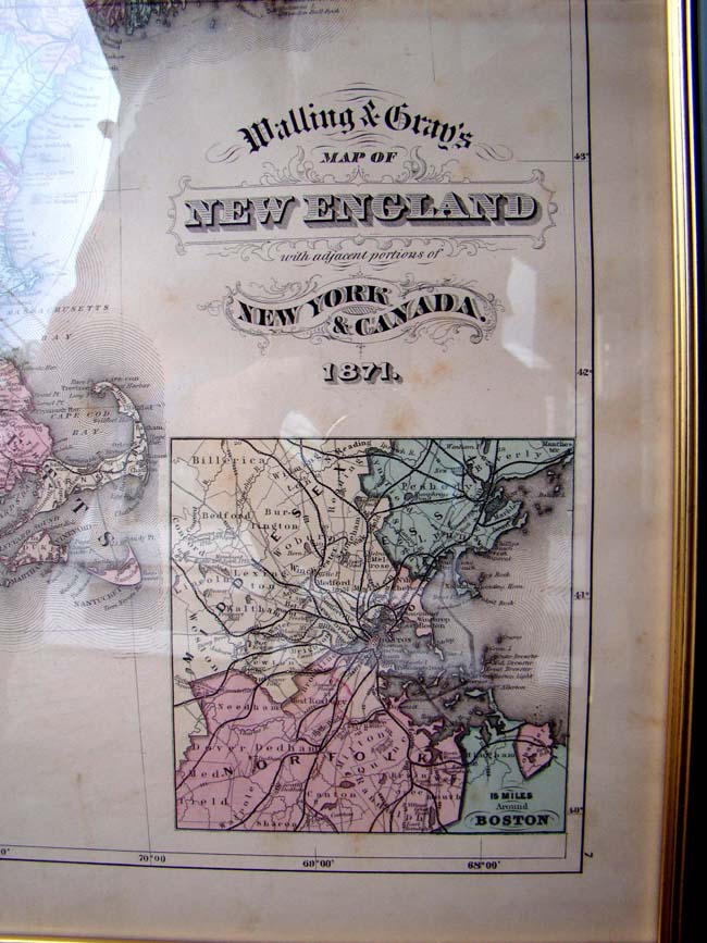 The Map of New England by Wallis & Gray published in 1871 — image 2
